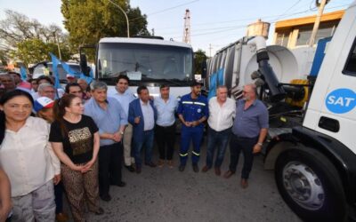 Jaldo supervisó obras de agua potable en Alberdi