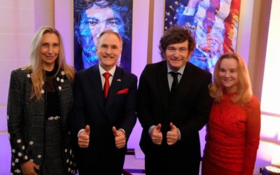 Javier Milei participó de la celebración del 4 de Julio en la Embajada de EEUU